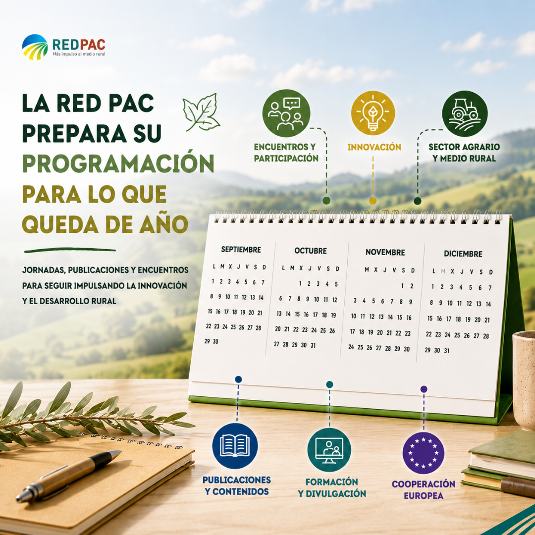 La Red PAC prepara una nueva programación de jornadas y publicaciones para impulsar la innovación y el desarrollo agrorural tras el verano