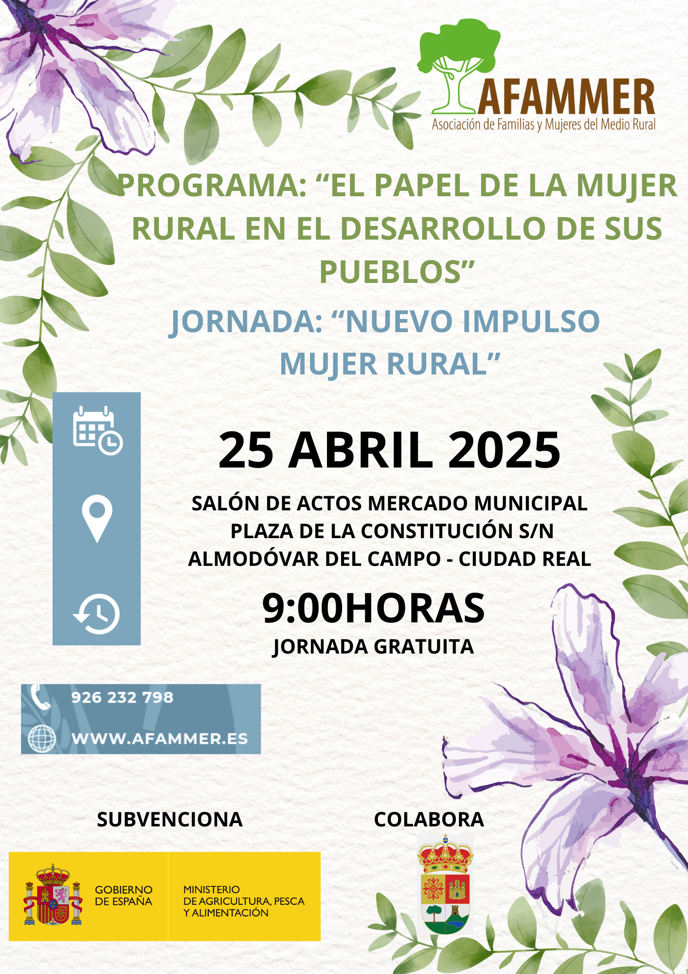 Jornada Mujer Rural de AFAMMER en Almodóvar del Campo
